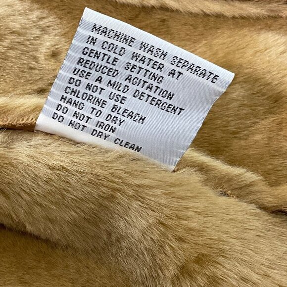 VTG RP Sport Regent Park Jacket Y2K Womens‎ L Cognac Faux Suede Fur Boho Western - Picture 8 of 12